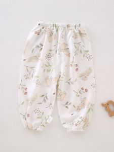 Baby Summer Bamboo Cotton Pants Bamboo Fiber Thin Baby Air Conditioning Pants Summer Anti Mosquito Pants Class a Boys and Girls Pants 6