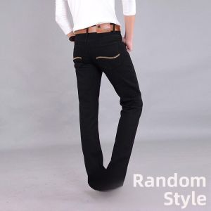 Versatile Autumn Denim Jeans Mens Straight Loose Washed Elastic Slim Casual Workwear Mens Pants Youth Trendy Wear Resistant