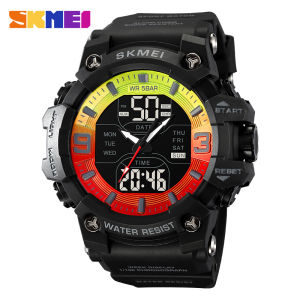 SKMEI Dual Display Dual Time Men Watch 58mm Large Dial Sport Watches Backlight Stopwatch 50m Waterproof 2222