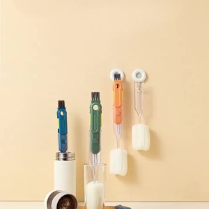 Multi Functional Cup Foam Sponge Brush Long Handle For Coffee Glasses Pot Milk Cup Mugs Wine Bottle Baby Bottles Kitchen Cleaner