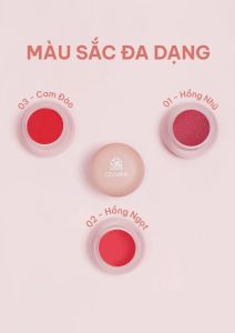 Combo 2 Hũ Kem Trang Điểm Thuỷ Tinh 3in1 Tích Hợp Phấn Má Phấn Mắt Son Môi Bền Màu Bắt Sáng Lên Màu Tự Nhiên Cỏ Mềm