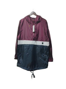 Color Block Hoodie Sweatshirt Half Zipper Casual Street Dance Hip Hop Lazy Style Sports Top Polyester Spring Summer Loose Fit