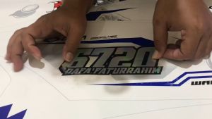 Stiker CRF 150L Decal & Motif Jepang Gold White