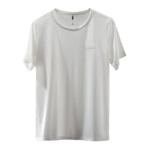 ROMON | Lormen Mens Short Sleeve T-Shirt Round Neck Ice Silk Mesh Quick Dry Casual Sporty Top Half Sleeve Youth Fashion Summer Wear
