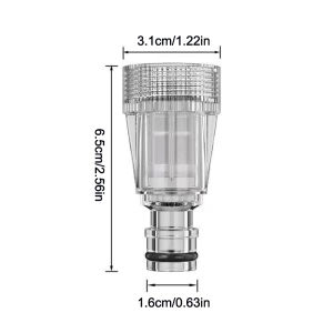 5Pcs Transparent Water Inlet Filter with 3/4 Inch Garden Hose Adapter Pressure Washer Replacement Fittings