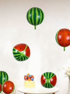 Watermelon Shaped Helium Balloons Aluminum Foil Flying Sky Birthday Scene Decoration Non-toxic Cartoon Childrens Festival Supplies