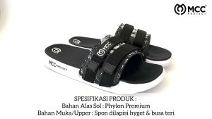 MCP - Sandal Slop Pria Selop JKStrap Black Sendal Traveling Size 36-43