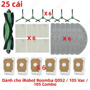 Irobot Roomba Q052/105 Vac 105 Combo Robot Hút Bụi Thay Thế Bàn Chải Phần Bàn Chải Hoàn Thiện Mịn Phụ Kiện Cao Su Dành Cho Máy Làm Sạch