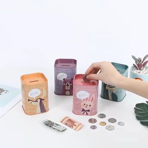 Korean Style Square Piggy Bank Penholder Kids Birthday Gift Children Day Gift Tin Goodie Bag Money Box Reward Piggy BanK