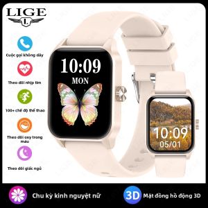 LIGE | Đồng Hồ Thông Minh Thể Thao LIGE Dành Cho Nam Tích Hợp Chức Năng Theo Dõi Sức Khỏe Gọi Bluetooth Chống Nước Đèn LED Tương Thích Với Android & iOS