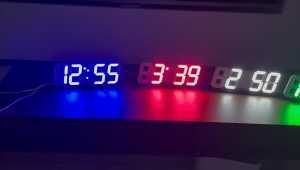 VIVOLILV【⚡พร้อมส่ง】นาฬิกาแต่งห้อง นาฬิกาLED นาฬิกา3มิติ มี 5 สีให้เลือก แดง น้ำเงิน เขียว และขาว+สาย USB นาฬิกา