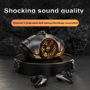 M7 Wireless Bluetooth Earphones Mech Style Bluetooth Earphones Esports Gaming Portable Earphones TWS Call Noise Reduction Bluetooth Earphones RGB Lighting