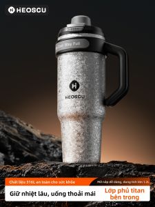 HEOSCU | Premium Titanium Thermos Cup with Straw and Car-usable