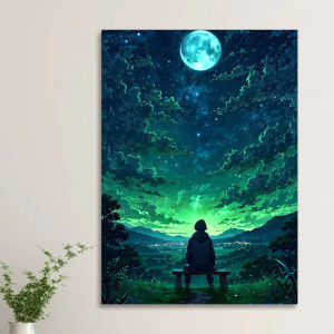 Starry Night Sky Serene Valley Landscape Jigsaw Puzzle 500/1000/1200/2000PCS Stress Relief Puzzle Wall Art Decor Gift