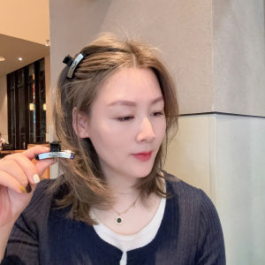 Double-Sided Silver Metal Smiley Face Hair Clip Cute Side Bangs Forehead Card Girls Hair Accessories Korean Style Fashion Jewelry