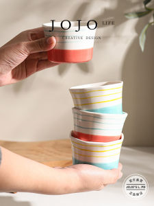 Nordic Style Creative Ceramic Souffle Bowl High Aesthetic Value Home Use with Handle Sharp Tip JOJOS L PD.tip