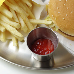 INS สแตนเลสสตีลมินิน้ำจิ้มจานสลัดมะเขือเทศชามขนาดเล็กใช้ในบ้านน้ำจิ้มถ้วยซอสร้านอาหารฝรั่งจานซอส