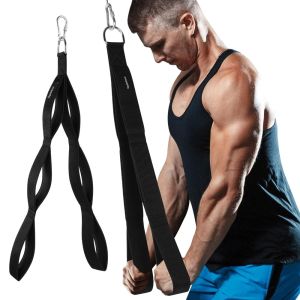Multi Loop Padded Cable Machine Pull Down Strap Heavy Duty Tricep Lat Pull Handle Gym Fitness Training Accessory for Arm Workout