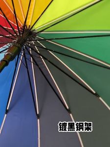 ร่ม เพิ่มความหนา Windproof ร่มขนาดใหญ่ร่มด้ามยาว ร่มกลางแจ้งแบบตรง Windproof Umbrella สีสันสดใส วัสดุแข็งแรง ด้ามจับทนทานพอดีมือ 