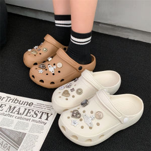 Eva Hole Shoes Womens Summer Lost Saturn Thick Sole Y2g Outwear Fancy Non Slip Closed Toe Beach Slippers Women