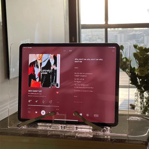 Adjustable Acrylic Reading Stand Transparent Student Clip Book Holder Desk Organizer Crystal Glass Material Study Supplies