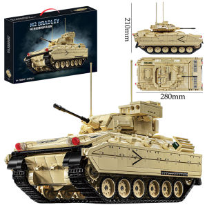 Bộ Xếp Hình Xe Tăng Quân Sự Mỹ Thế Chiến II Stryker X & M2 Bradley Mô Hình Xe Tăng Bánh Xích Đồ Chơi Xếp Hình Giáo Dục MOC Làm Quà Tặng Cho Trẻ Em