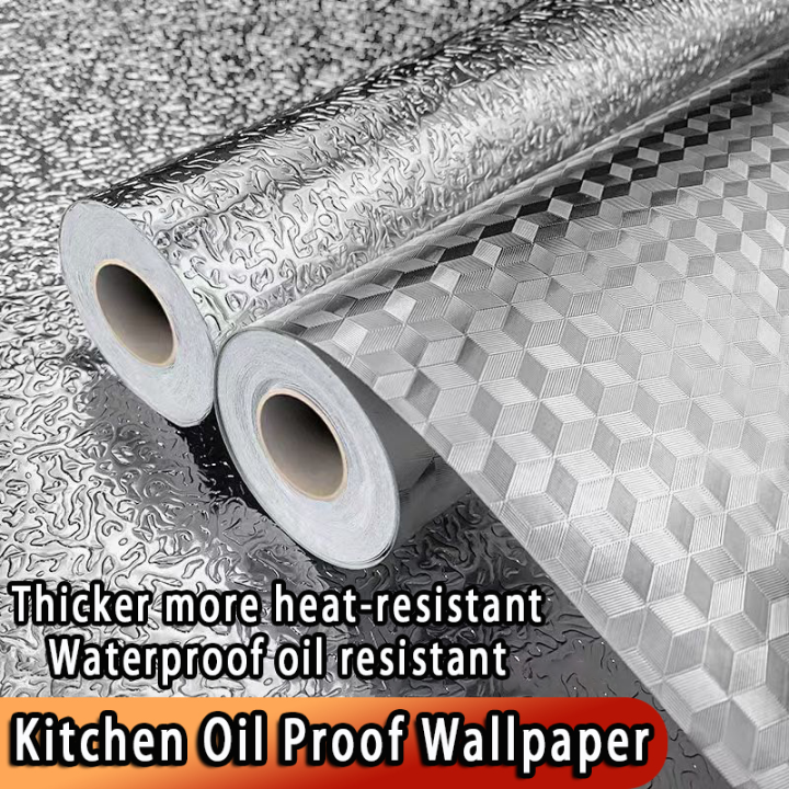 Kitchen Oil Proof Wallpaper Kitchen Aluminum Foil Stickers Oil Proof ...