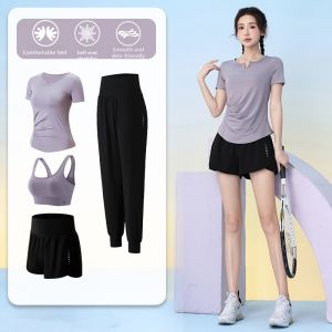 BAISILING | Slim Fit Quick Drying Short Sleeve Yoga Suit