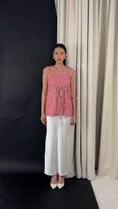 OFEYA - Gabina Brokat Top - Atasan Brukat Wanita - Baju Raya Wanita