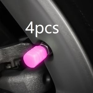 Luminous Valve Caps Fluorescent Night Car Tire Valve Caps Motorcycle Bike Glowing Decor Wheel Nozzles Tyre Cap Car Accessories