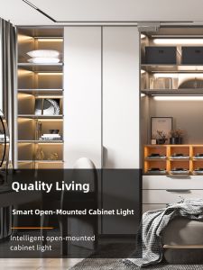 Smart LED Strip Lights for Kitchen Cabinet Display Case Wine Cabinet Built-In Sensor Lighting Aluminum Body Home Decor Lights