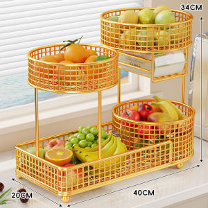 Multilevel Fruit and Water Draining Storage Rack