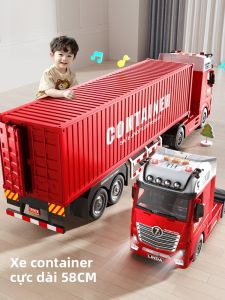 Xe Tải Container Lớn Cho Trẻ Em Xe Tải Kéo Nửa Container Xe Tải Đồ Chơi Cho Bé Trai Xe Tải Đồ Chơi Mô Hình Cho Bé Trai