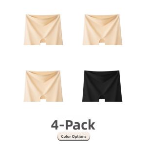 Miiow | Cat Lady Skin Color Base Safety Pants Women Summer Thin Ice Silk Invisible Foundation Liquid Underwear High Waist Short Pants
