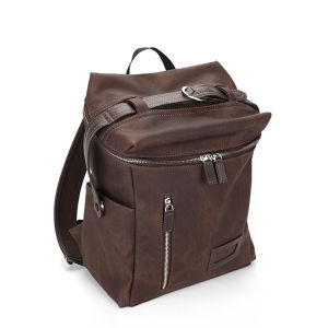 JANDRESS | Lightweight Two-tone Brown Backpack For Commuting And Large Capacity
