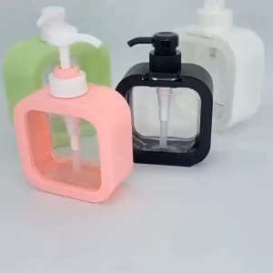 300/500ML Clear Sub-bottling Plastic Pump Bottles Lotion Liquid Soap  Bathroom Shampoo Container