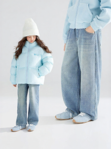 MUCMUKN | Fleece Lined Washed Kids Jeans