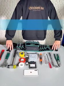 กระเป๋าเครื่องมือคาดเอว กระเป๋าช่างคาดเอว กระเป๋าเครื่องมือเข็มขัดกระเป๋าช่างไฟ กระเป๋าใส่สว่าน เหมาะกับงานที่สูง สามารถพกพาเครื่องมือได้หลายอย่าง