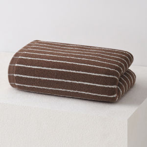 1/4/6pcs 100% Cotton Brown White Striped Reversible Bath Towels - Soft Absorbent Decorative Hand Towels for Bathroom Clearance