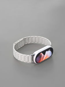 Uhadah Magnetic Silicone Band for Xiaomi Band 8 9 9Pro Mens Sporty High-End Color Block Smartwatch Strap Compatible with All Models