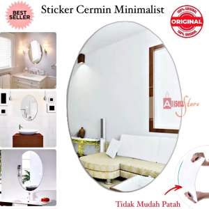 (BISA COD) PROMO Sticker Cermin Kaca Dinding Anti Pecah / Kaca Cermin Tempelan / Sticker Cermin 3D / Wall Sticker / Cermin Kaca Tempel / Sticker Kaca Minimalis