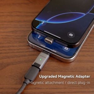 Essager 240W USB C To Type C Magnetic OTG Adapter PD3.1 Fast Charging Type C Magnet Connector Support 40Gbps Data Transfer 8K at 60Hz Video Output For Macbook Laptop iPhone Xiaomi Huawei Type C Connector Dustproof