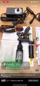 Bộ Combo 1 máy xăm trung cấp WORM HOLE  để các bạn học xăm và làm việc