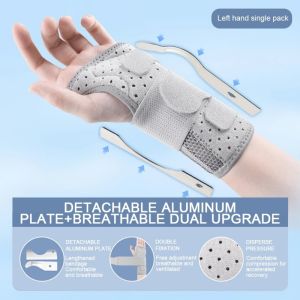 Guoftstars Carpal Tunnel Wrist Brace for Men and Women Adjustable Breathable Wrist Support for Pain Relief for Arthritis Tendonitis Sprains Wristband 护腕