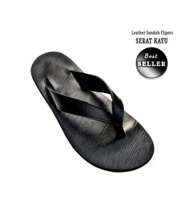 Best Quality - Sandal Jepit Pria Serat Kayu Sendal Kulit Sapi Premium Cowok Kekinian Kasual Dewasa