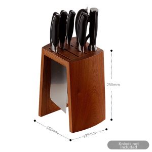 Storage Ventilated Butcher Block Wood Knife Rack