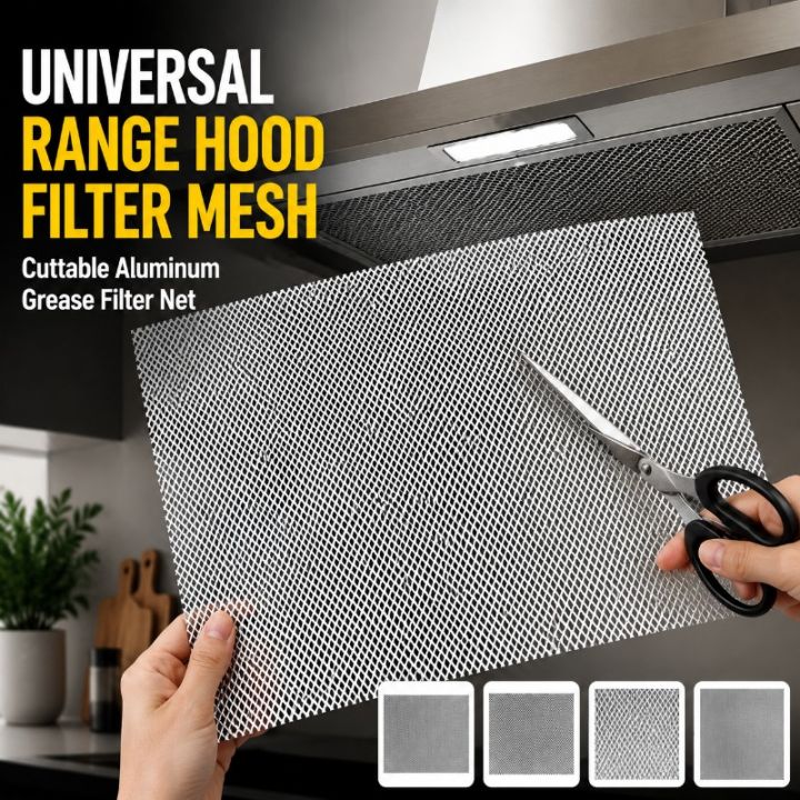 Range‑hood Filter Net Cut‑adjustable Aluminum Mesh Oil‑isolation Inner ...