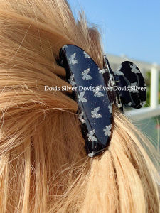 Shiny Star Butterfly Print Hair Claw Clip & Shark Clamp Design