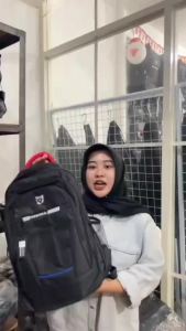 Tas Punggung Laptop Sekolah PEGE Velto Tas Ransel Pria Keren Free Raincoat - PG 26