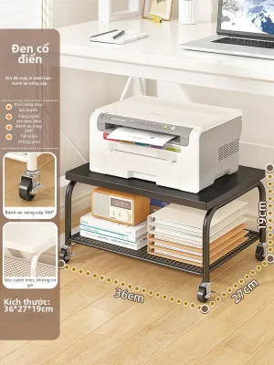 Giá Đỡ Máy In Nhiều Tầng Có Bánh Xe Cho Văn Phòng/Nhà
